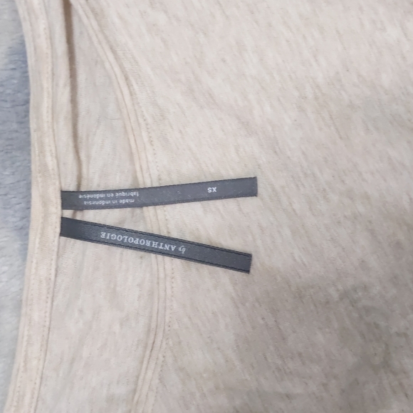 Anthropologie Cream Short Sleeve Tshirt - Picture 3 of 3